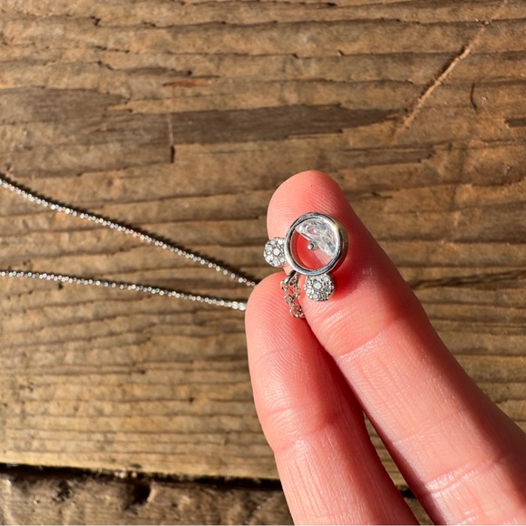 CRYSTAL MICKEY Necklace 925 Silver with GIFT Box - Picture 6 of 7